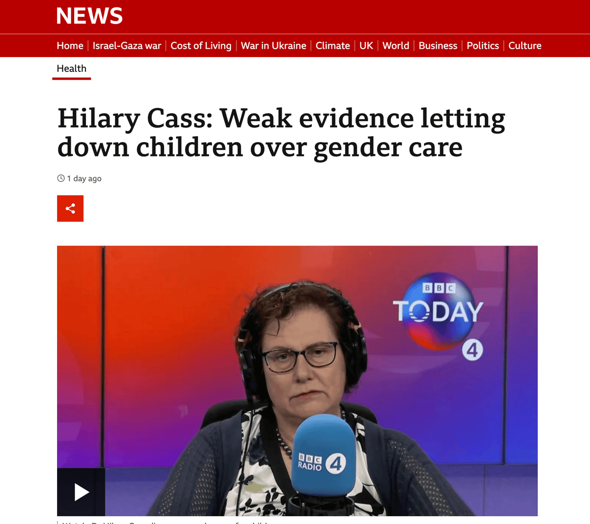 Hilary Cass: Weak evidence letting down children over gender care