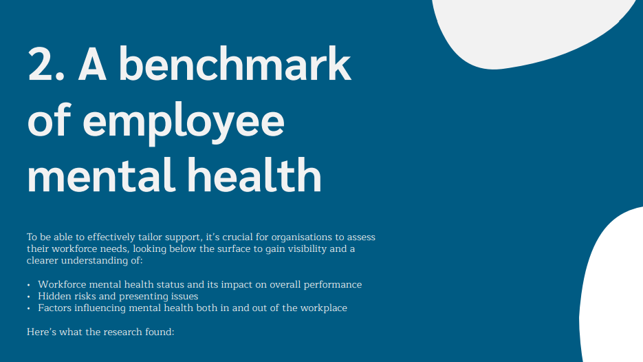 benchmark workforce mental health